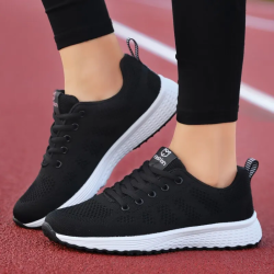 Breathable Tennis Running Walking Gym Shoes Black white Breathable Tennis Running Walking Gym Shoes Black white